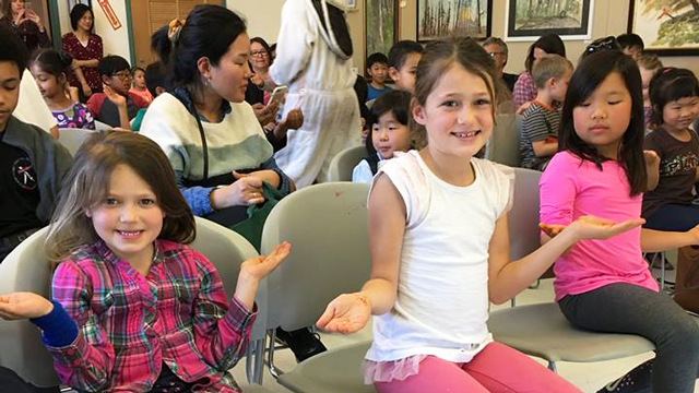 Children participating in the Spring Into Steam program at the Carmel Valley Library