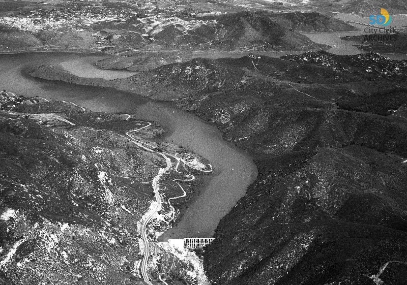 1978 Aerial View of Lake Hodges City of San Diego Official site