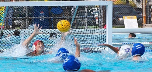 Children playing water polo